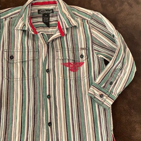 Pumpkin patch size 6 bottom down shirt - Picture 3 of 4